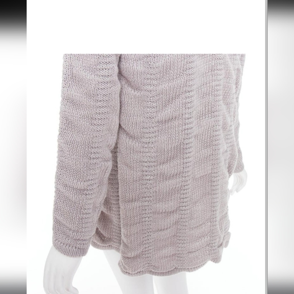 Helmut Lang 100%Linen Taupe Open-Front Cardigan - Picture 3 of 14